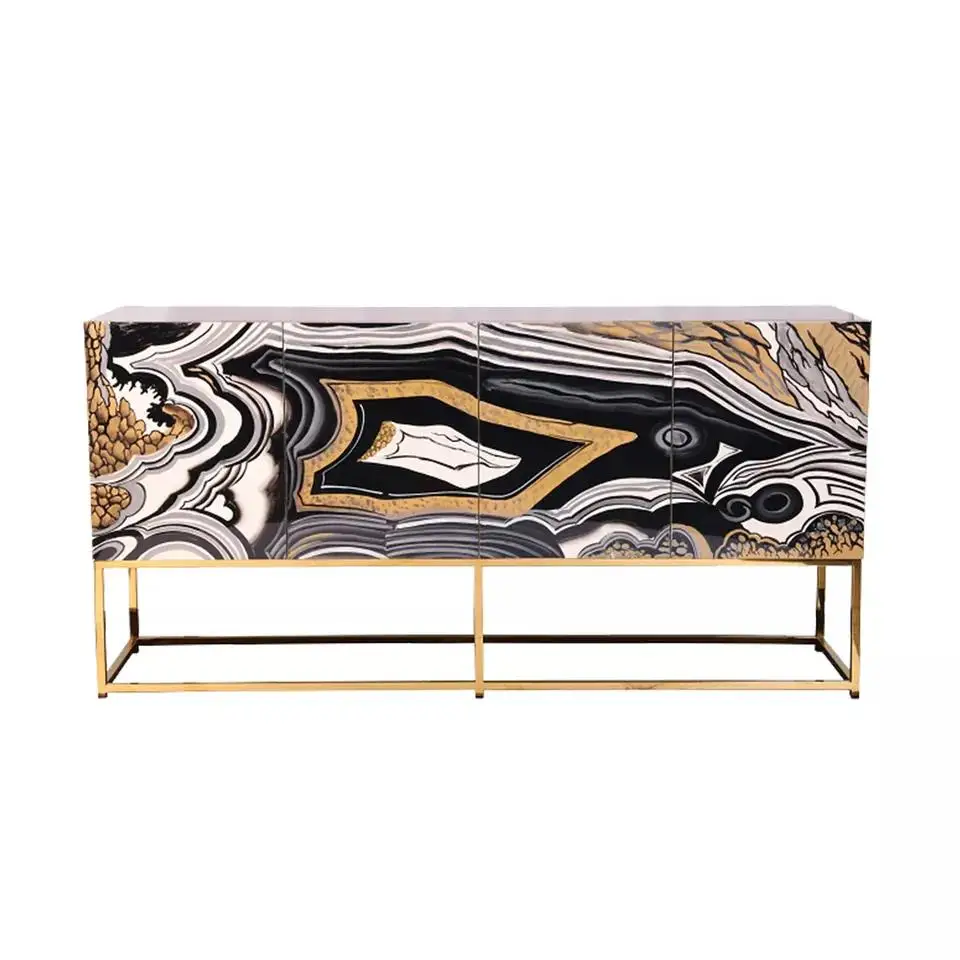 Оптовая продажа, элегантный деревянный стол с ящиками, роскошная современная мебель для прихожей