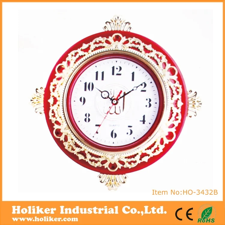 luxury design Indian Islamic prayer time clock themes azan wall clock with music