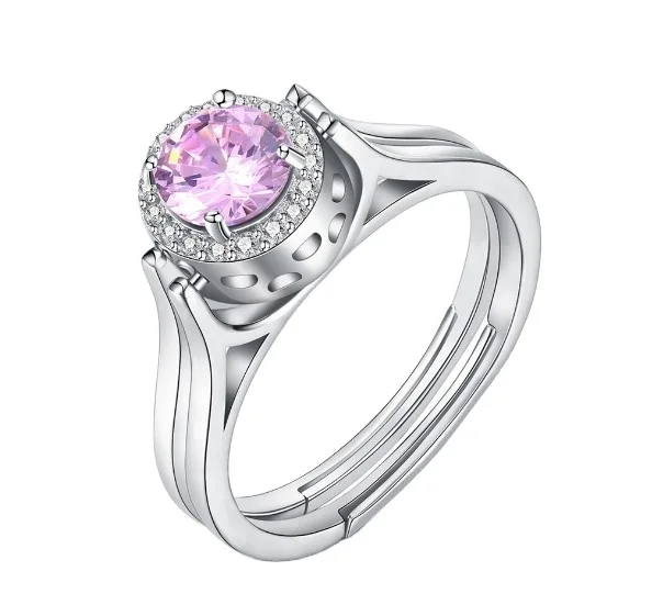 New Product Fashionable Round Reversible 925 Silver Finger Flip Ring