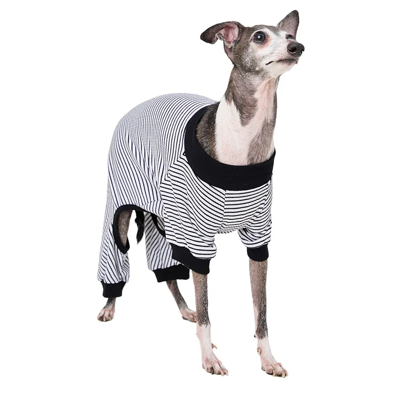 Dog Stripe Shirt Pullover Full Wholesale Cotton T Shirts With Custom Logo Dog Pets Shirts Wholesale dog clothes