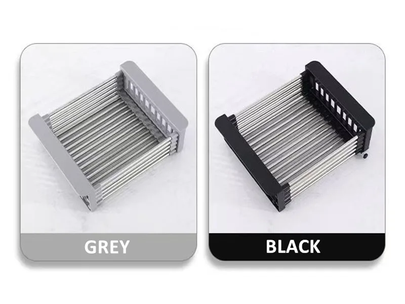 Scalable stainless steel & plastic kitchen rack sink dish dryer above the sink foldable sink drainer