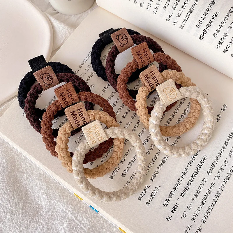 20pcs/Box Korean Basic Hair Rope High Elastic Solid Color Hair Bands Rope With Low Price