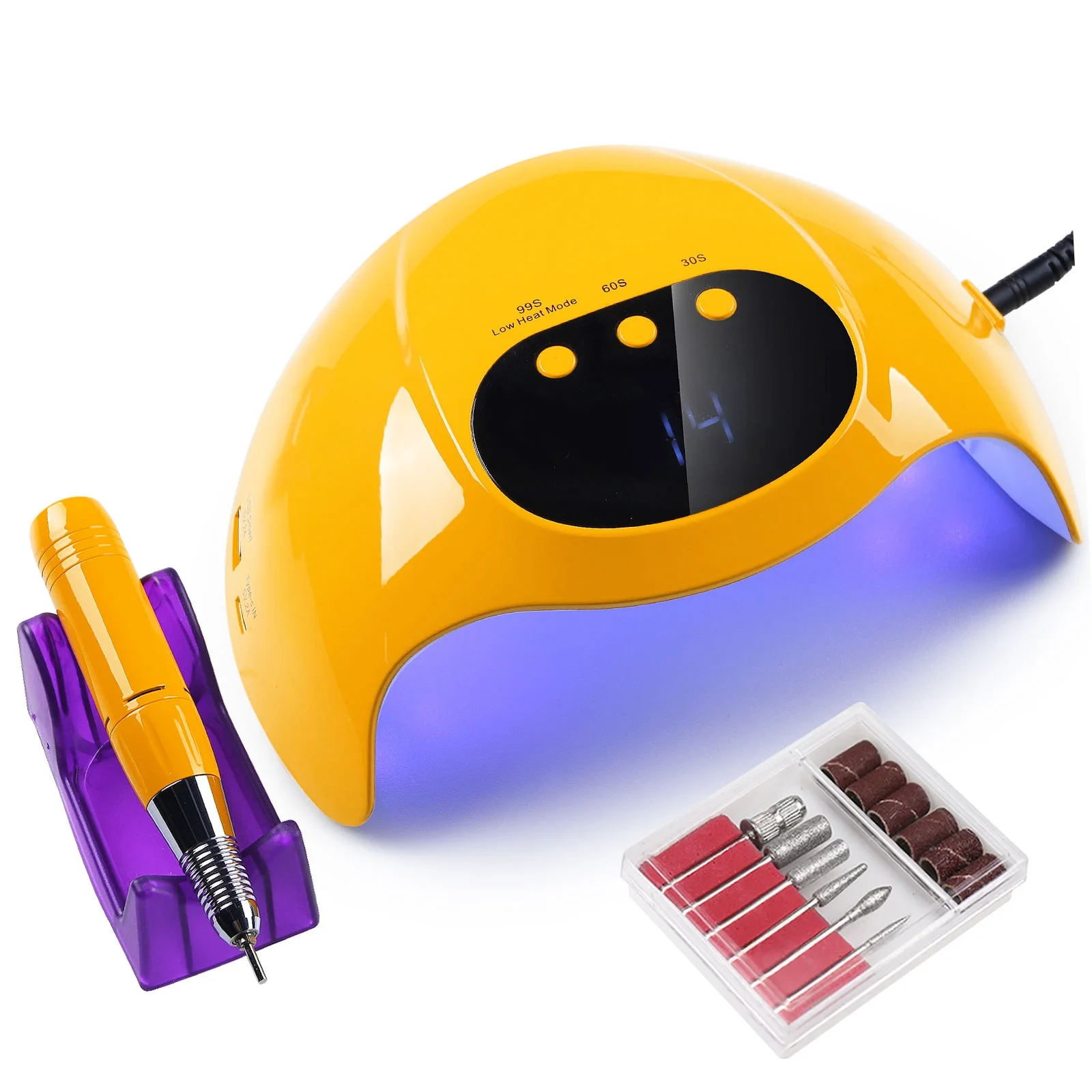 New 2 in 1 Multifunction 48w Intelligent Sensor LED Nail Phototherapy Lamp With Portable Electric Nail Drill Machine Pen Set