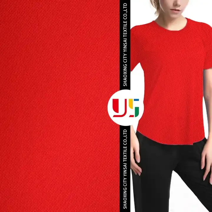 Customize quick dry 100% polyester bird eye single jersey dyeing knit sportswear fabric