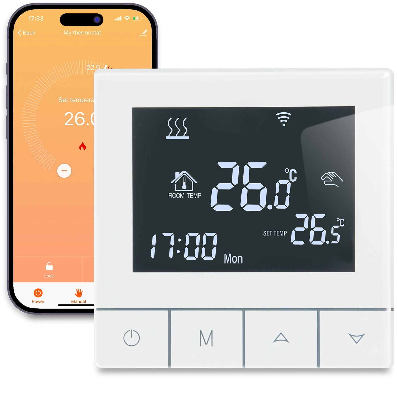 TGT79 series weekly program smart phone control touch screen WiFi voice control room floor heating thermostat