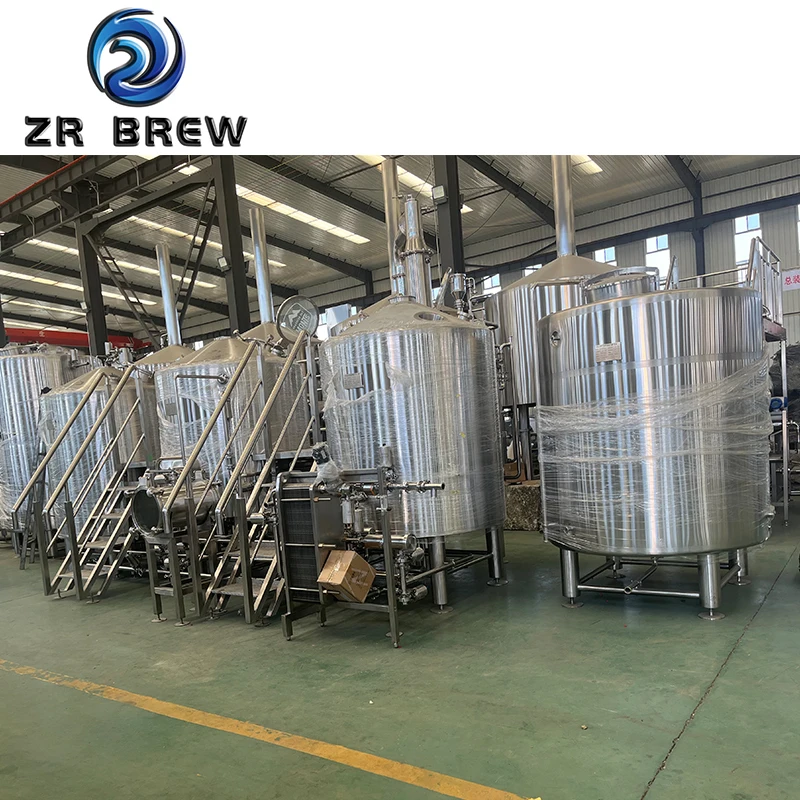 beer fermenter 200l 500l 1000l craft beer brewery copper electrical heating 3-vessel brewhouse equipment