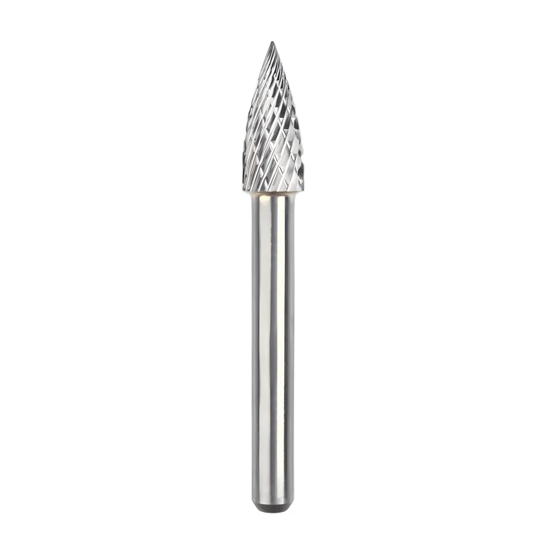 Premium Carbide Burrs Set with 1/4''Shank Double Cut Solid Power Tools Tungsten Carbide Rotary Files Bits for Die Grinder Metal Wood Carving Engraving Polishing Drilling Grinding Milling Cutting