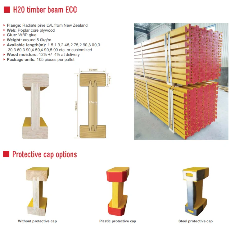 Factory H20 Beam Multi-Purpose Castellated EN13377-2002 Formwork h20 beams
