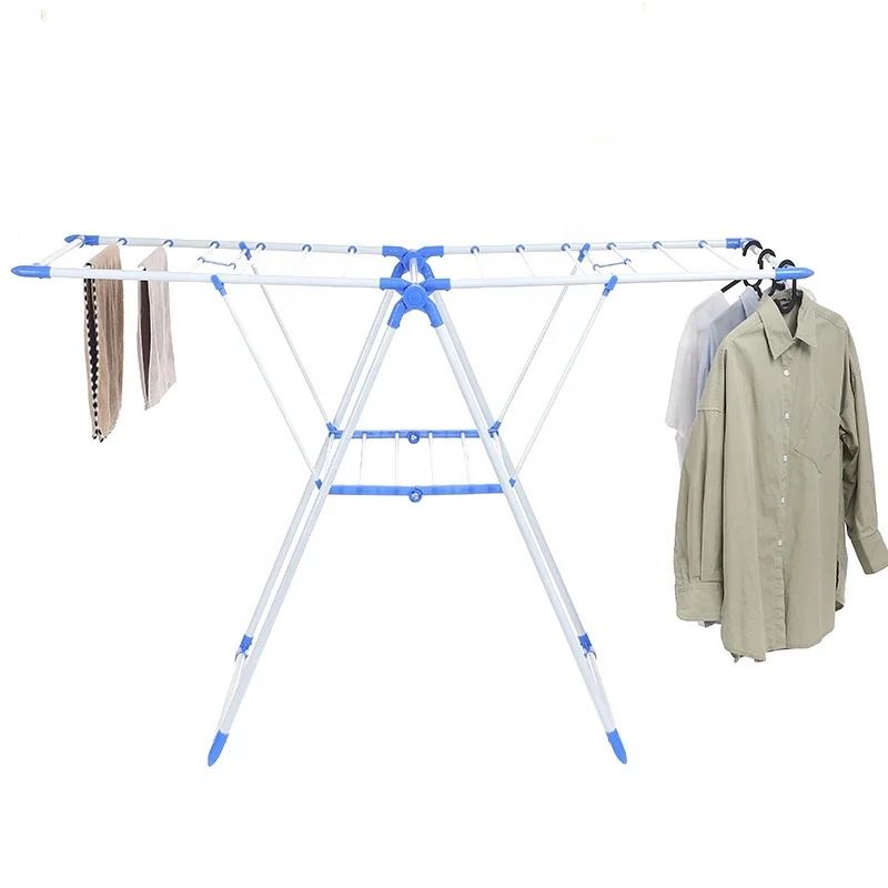 Wholesale Balcony Airfoil Folding Hanger Shoes Clothes Drying Rack