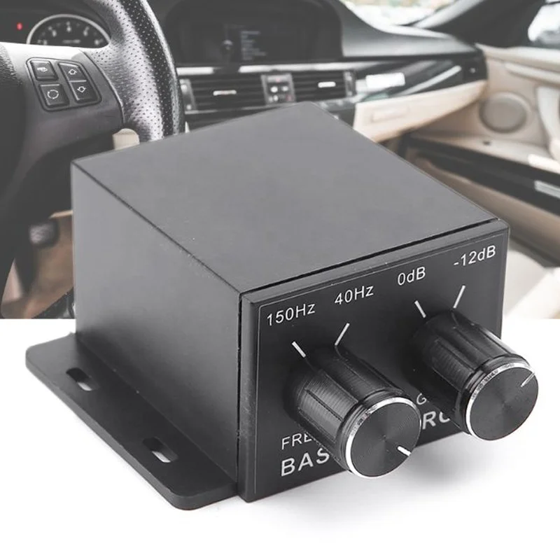 68x56x31mm Car Audio Regulator Amplifier Bass Subwoofer Stereo Equalizer Controller 4 RCA adjust amplifier Box power level Stere