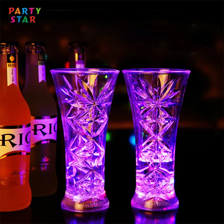 Portable Led Glow Lighted Cup In The Dark Plastic Blinking Drink  Beer Mugs Bar Nightclub Party Supplies