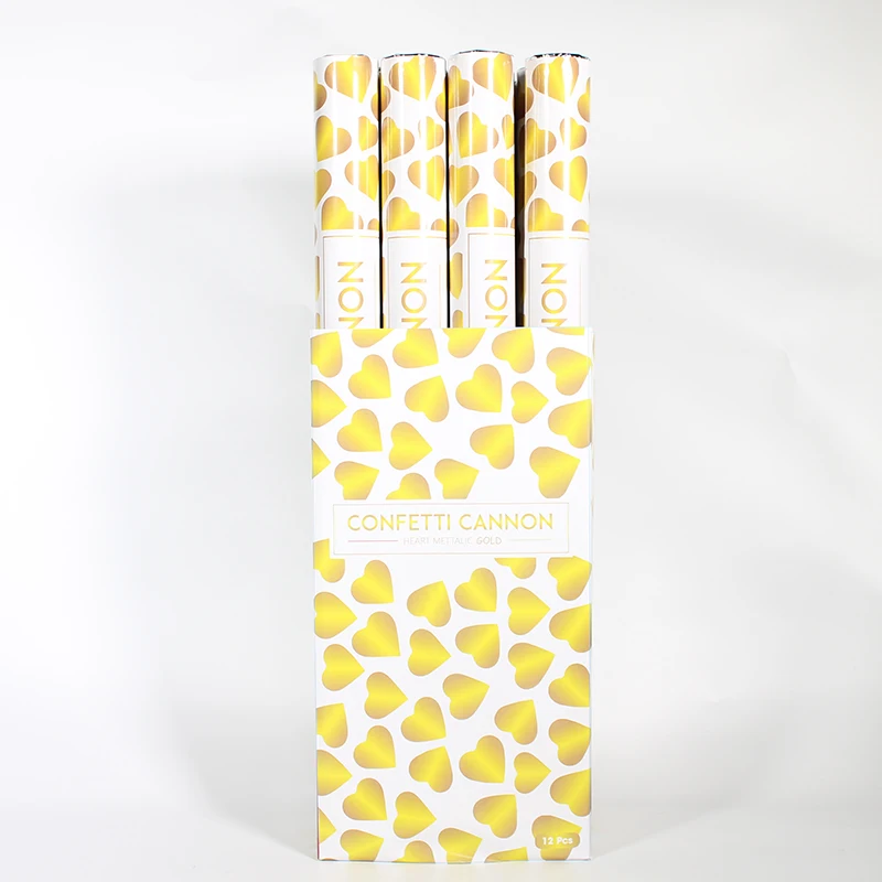 Custom Logo Party Supplies Decor Gold Paper Confetti Cannon Party Poppers