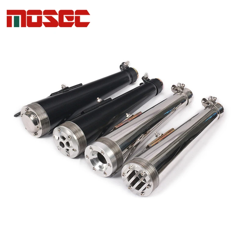 Universal Motorcycle Exhaust Pipe Muffler Exhaust Tip Vintage Rear Pipe Tail Tube For Racing Bikes Motorbikes