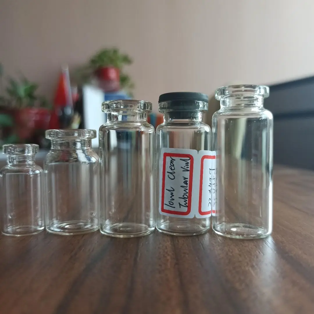 10ml Pharmaceutical Package Tubular Clear and Amber Empty Glass Vial