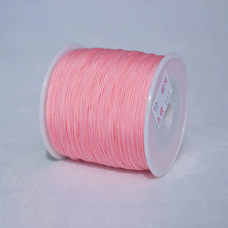 0.8mm 1mm 1.5mm Colorful Braided Bracelet Cords , Bonded Nylon Bracelet Thread for Beading Jewelry Making DIY