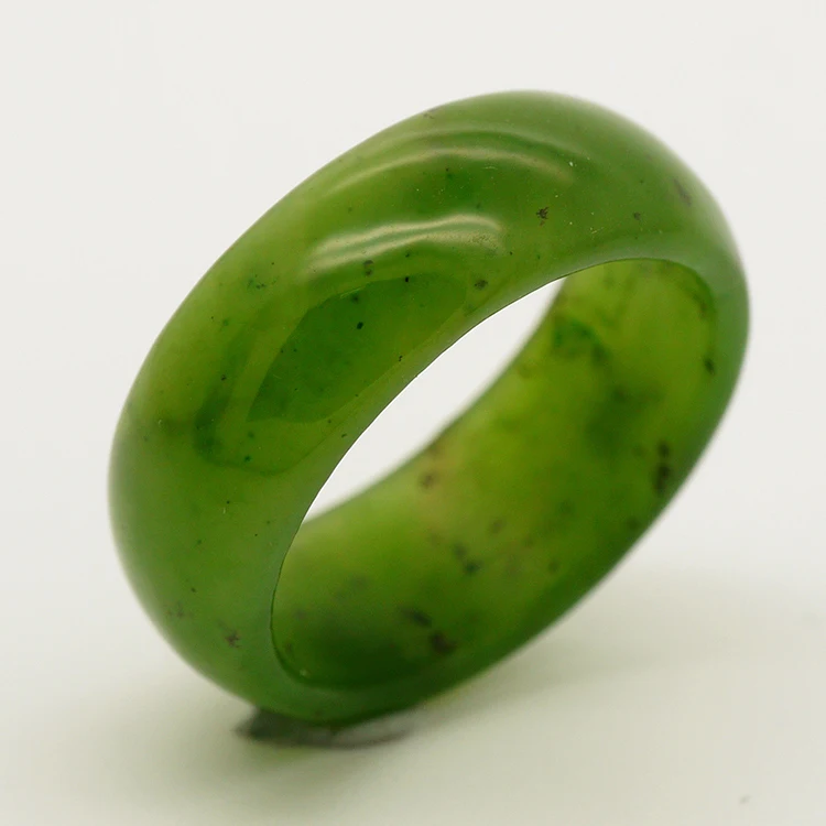 rings jewelry women natural gemstone wholesale green jade ring fashion design jade band ring