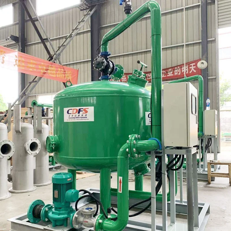 Automatic backwash sand media filter with water pump for waste water