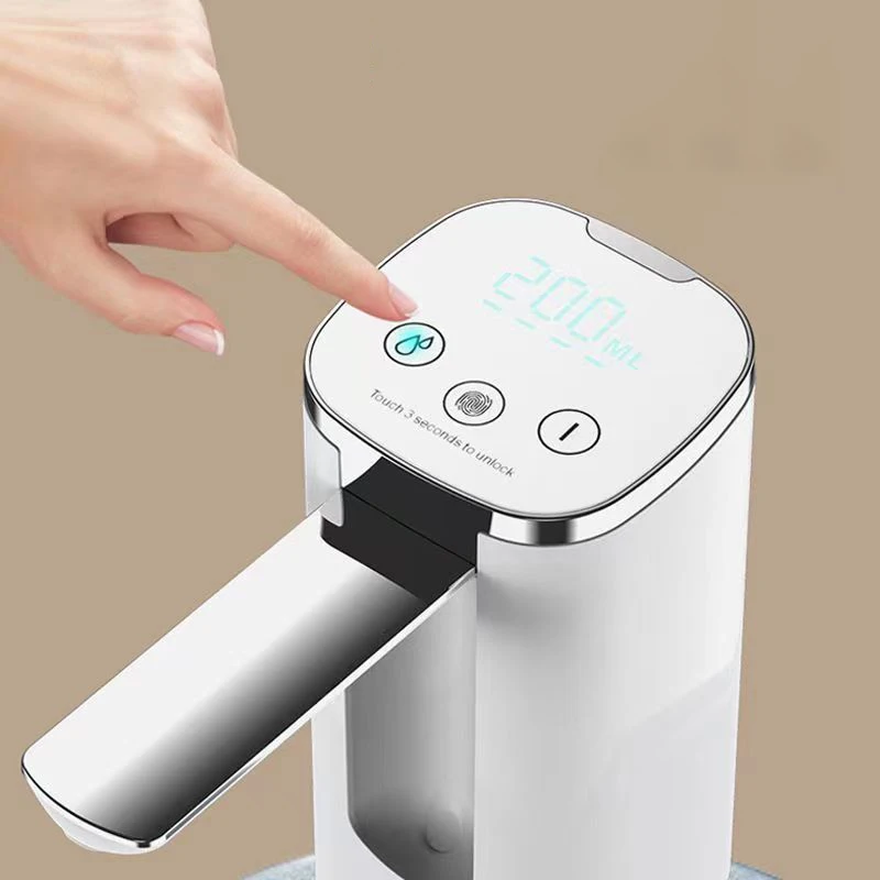 Electric small bucket water dispenser pump folding USB rechargeable water suction pump portable wireless water dispenser pump