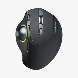 ProtoArc 2.4G USB Vertical Wirelsee Mice RGB 360 Degree Trackball Mouse 1000 1600 2400DPI Rechargeable Ergonomic BT Mouse