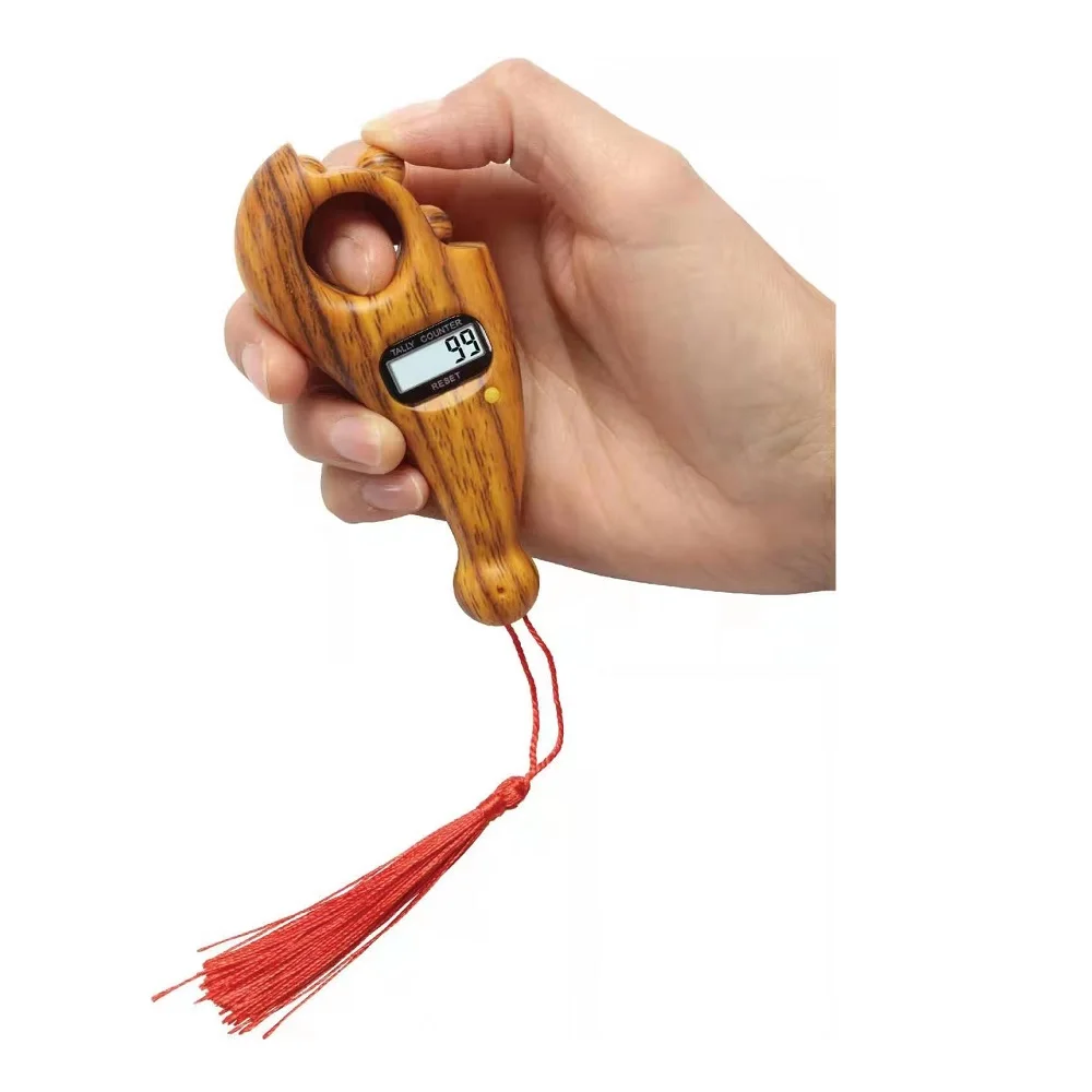 Wood Grain Muslim Hand Tasbeeh Prayer Beads Tally Rosary Chapelet Islam Ramadan Gift SetDigital Tasbih Electric Counter