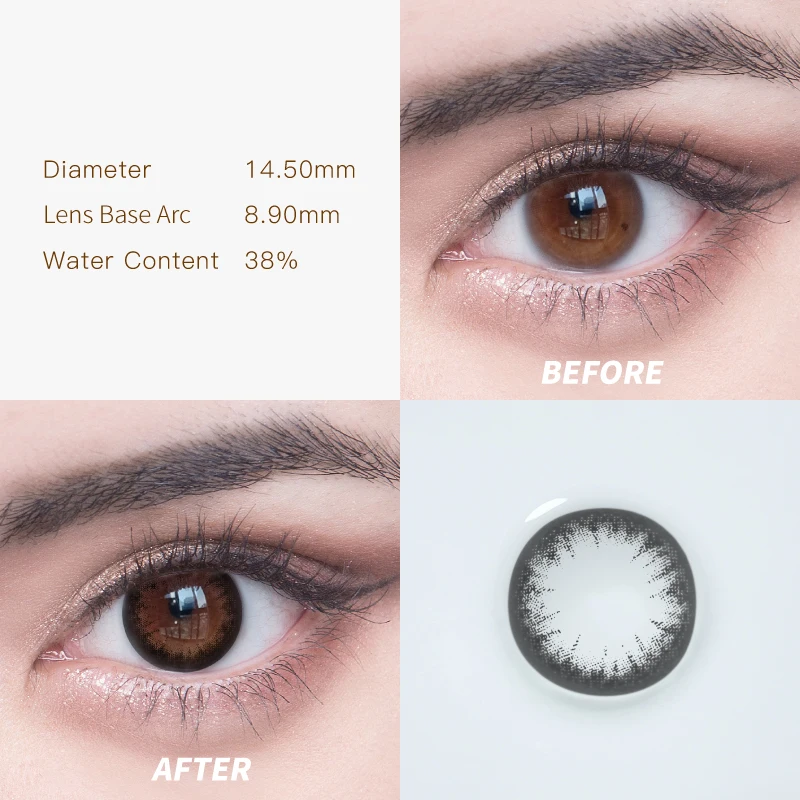 DS308 Miiemo Black Color Lens Hot Selling Color Contact Lens Wholesale Price Monthly Contact New Arrival