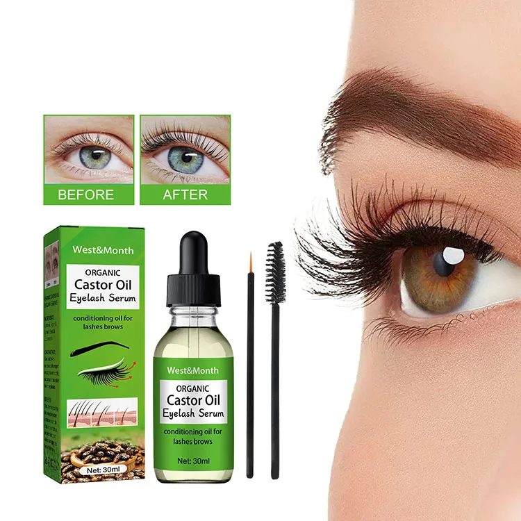 Natural Eyelash Growth Serum Thick And Long Eyelash Lengthening Treatments Enhanced Eyelashes Growth Serum With Brush