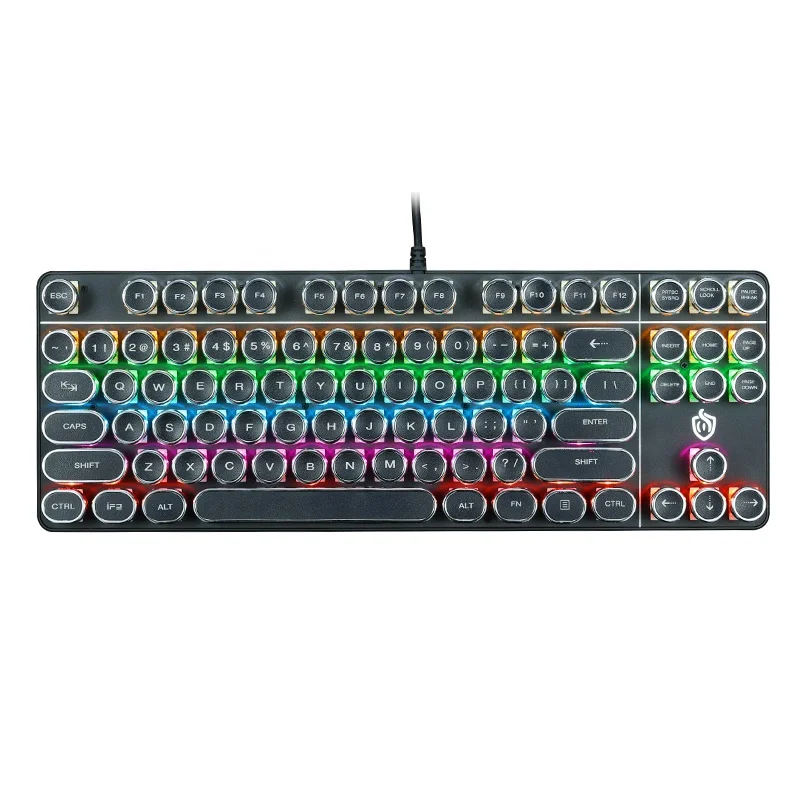 
RGB punk 87 keys mechanical keyboard for wired computers 
