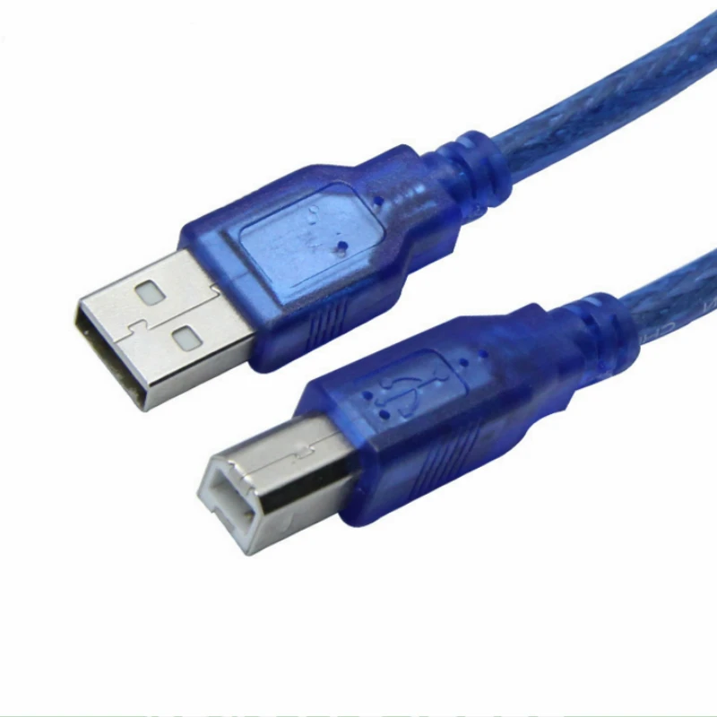 480Mbps USB 2.0 Type A Male to B Male ( AM to BM ) Adapter Converter Short Data Cable Cord for Printer Blue Computer accessories