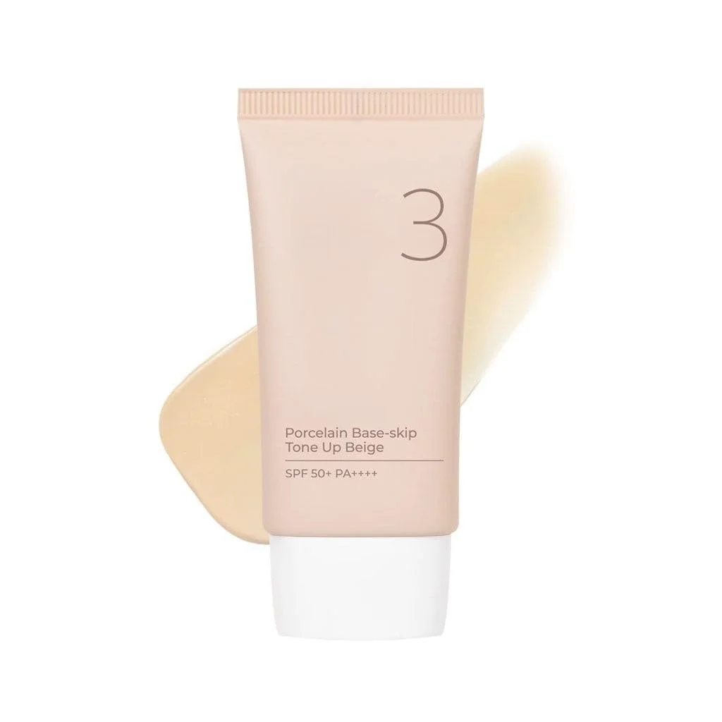 Numbuziin No.3 Beige Facial Sunscreen 50ml Lightweight Sunscreen for Face Porcelain Base-skip Tone Up Beige