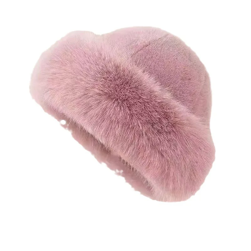 Syh1000  Mongolian Hat Autumn and Winter Thick Fur Plush Imitation Mink Warm Ear Protection Versatile and Fashionable