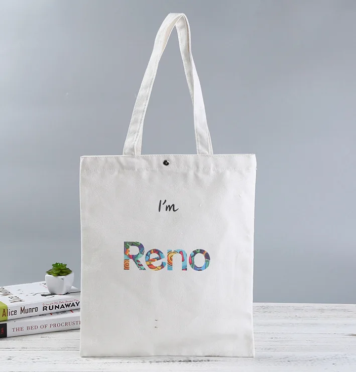 Custom Printed Promotional Cotton Canvas Calico Tote Shopping Bag, multicolor eco cotton canvas bag