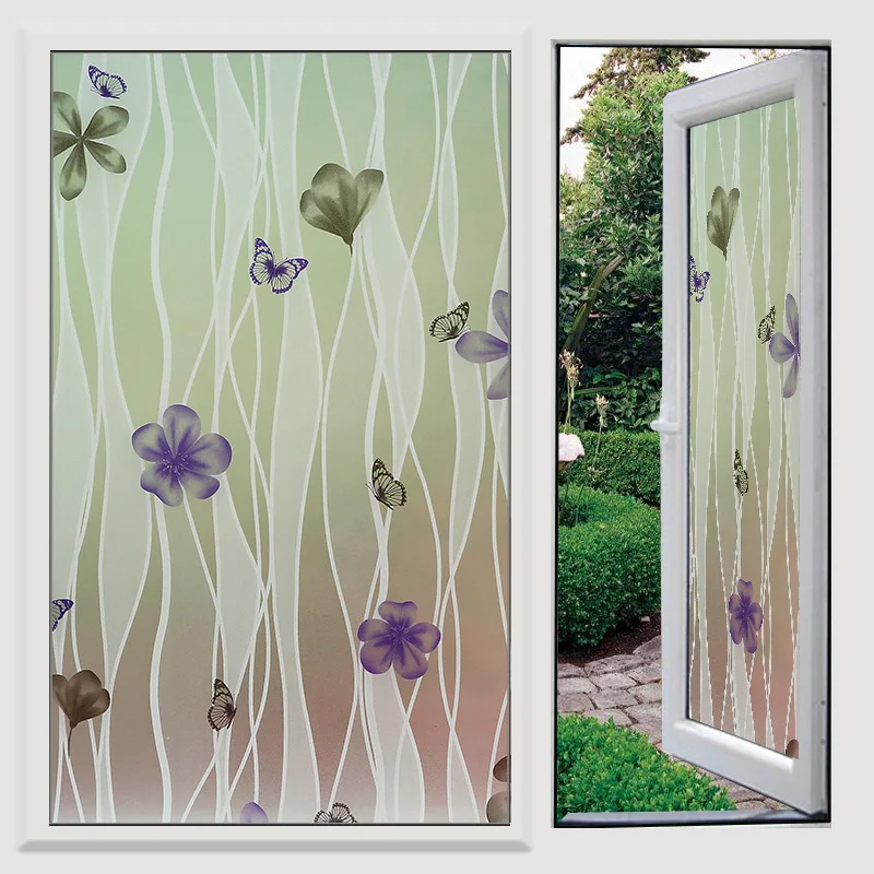 Glass Film Window Decorative White Matte Privacy Film Sticker Glass For Office Building For Balcony Room Bathroom Home