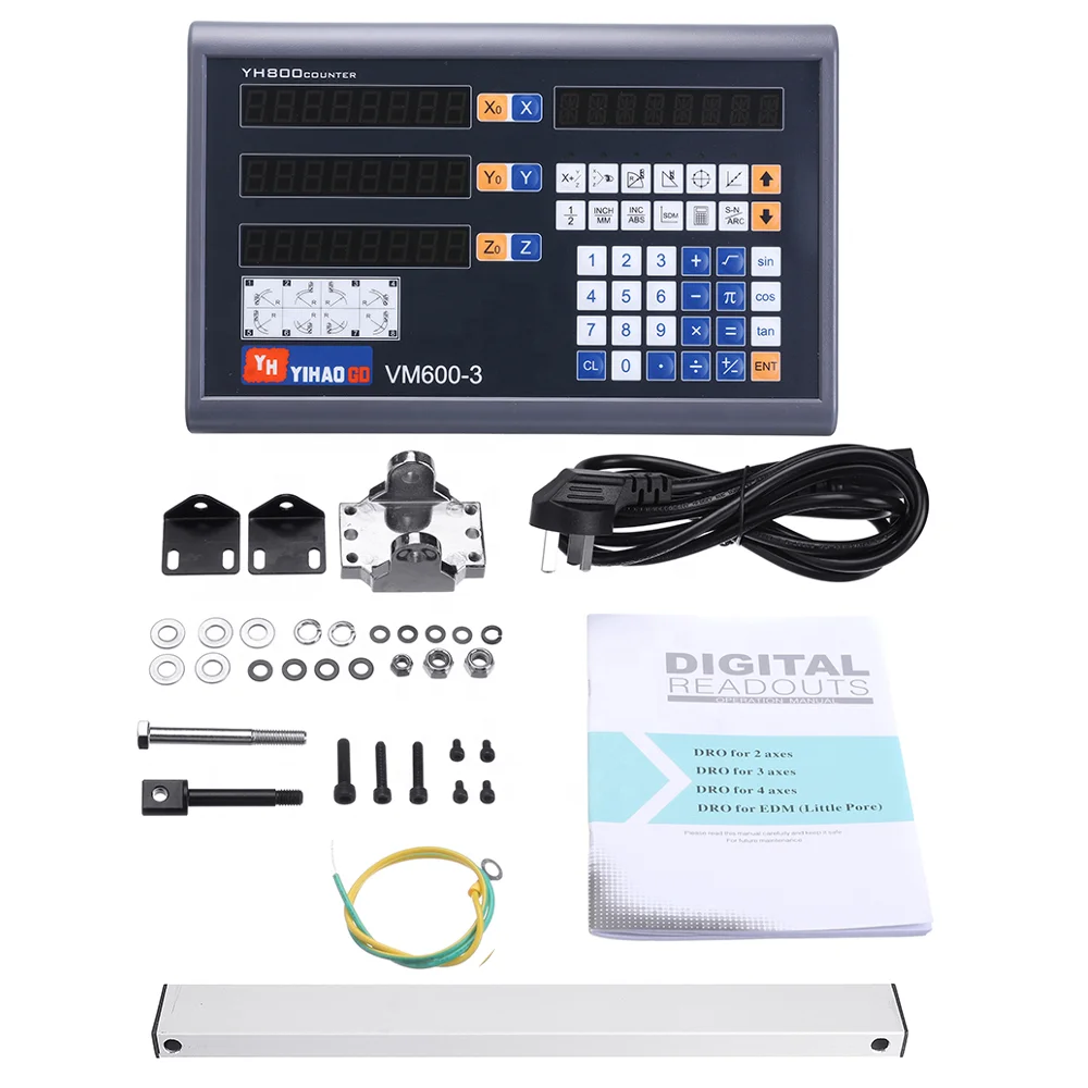YIHAO 5um resolution linear scale encoder and digital readout DRO