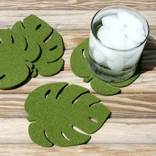 Подставки для напитков из абсорбирующего войлока с держателем