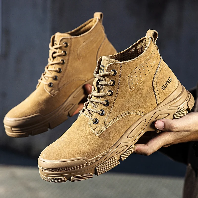 Прямая продажа с завода, защитная обувь GUYISA, Мужская защитная Рабочая обувь со стальным носком