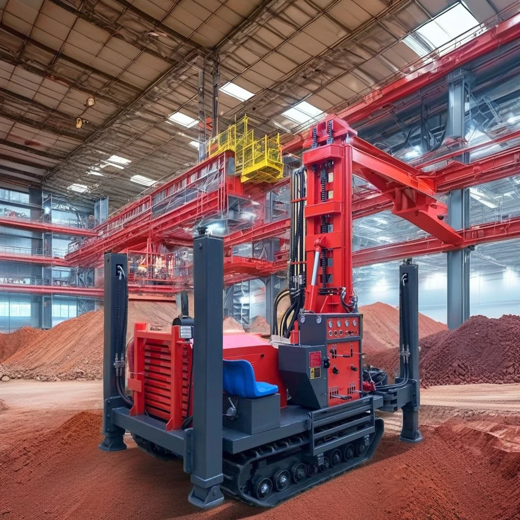 Mini 2000 Meter Water Well Drilling Rig Machine with Mud Pump Oil Well Core Components Motor and Engine