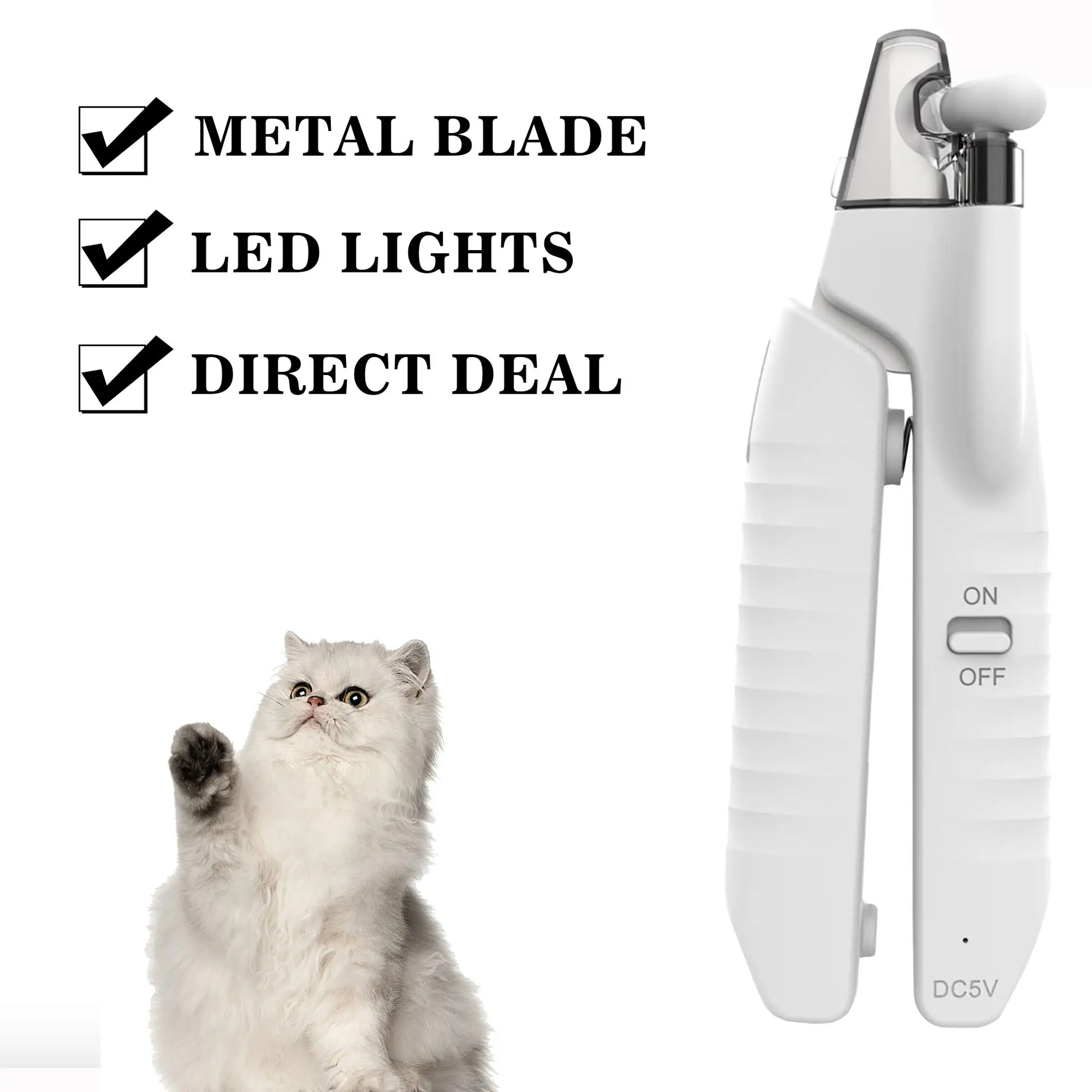 
Pet Nail Clippers Stainless Steel Large Cat Dog Pet Grooming Nail Clippers And Trimmer 