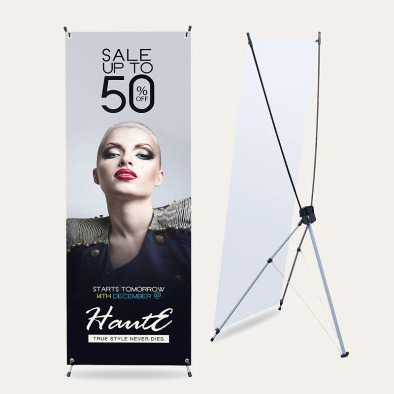 Premium Pop Up Display Aluminium Mini X Banner Stand Tradeshow Display Stand For Poster