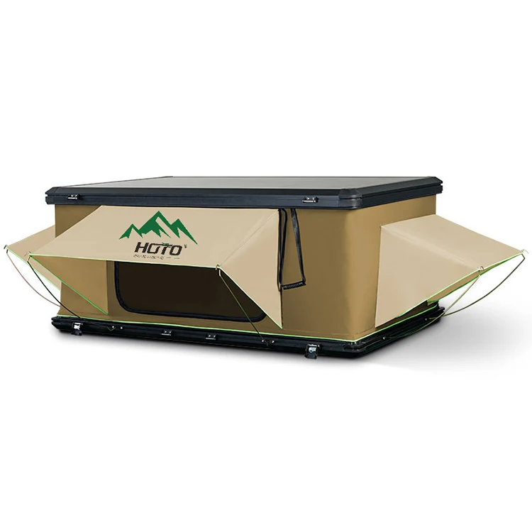 HOTO 2024 hydraulic pressure pop up camping automatic SUV truck rooftop tents car roof tent rtt with hard shell aluminum