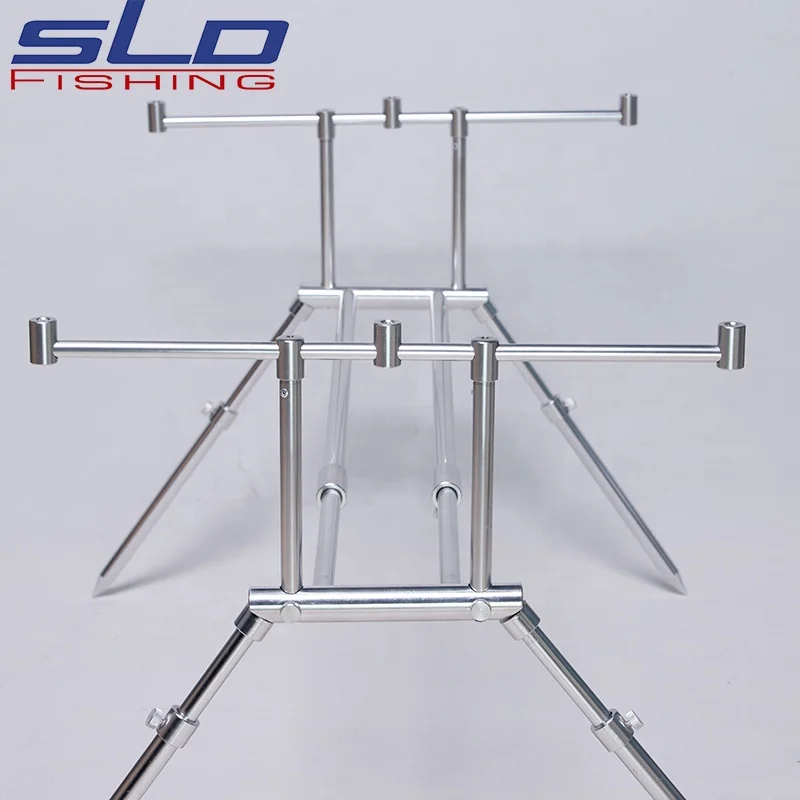 High quality stainless steel firm  rod pod  for carp fishing 3 pcs rod rest with carrying bag