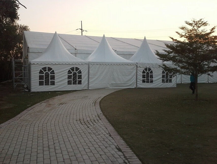 Large aluminum tenda 6x6 white wedding marquee camping gazebo tent