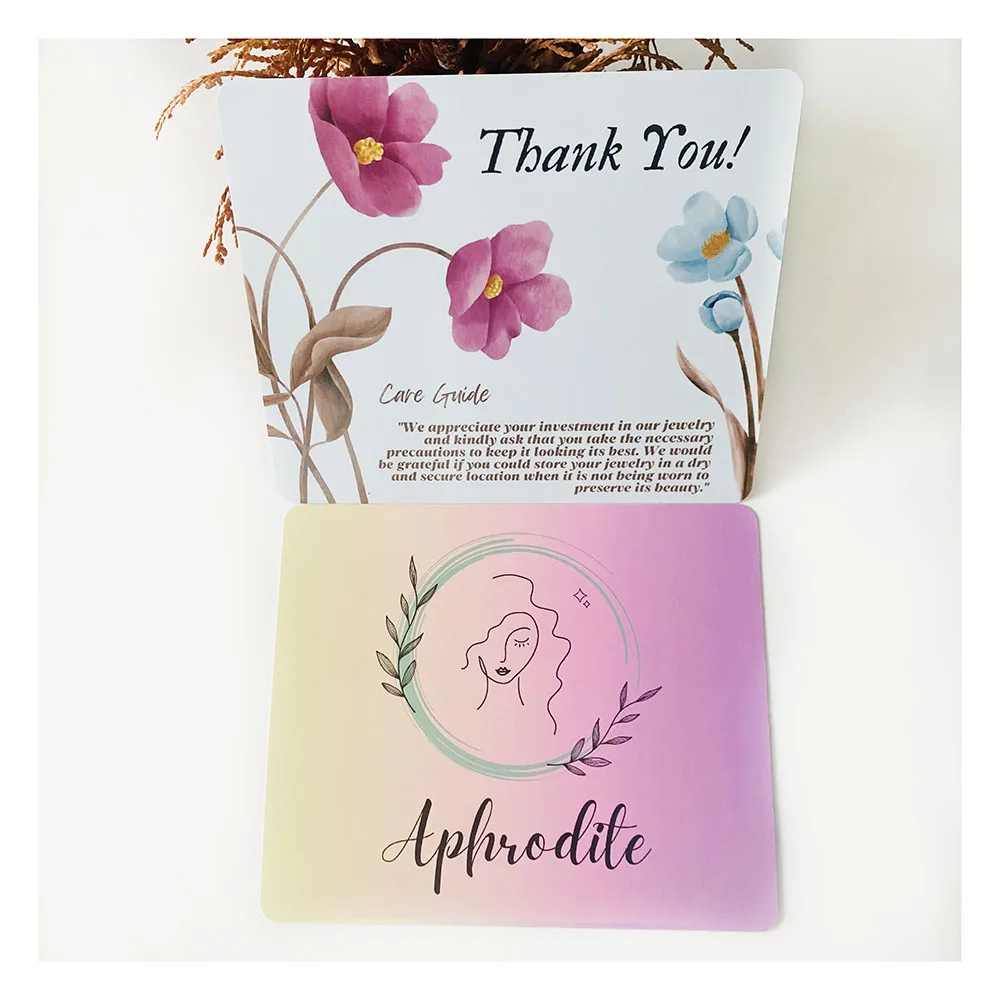 Double Sides Small Business Full Color Printing Art Paper Custom Design Greeting Business Post Cards Thank You Cards