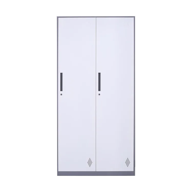 Durable and high quality home storage cheap metal steel wardrobe locker with two doors
