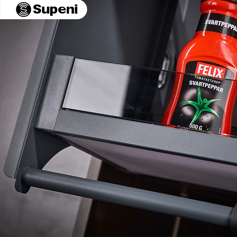 Supeni Kitchen Cupboard Door Space Organizer Ball Bearing Slider Pull Out Pantry Vertical Slim Kitchen Rolling Pantry Storage