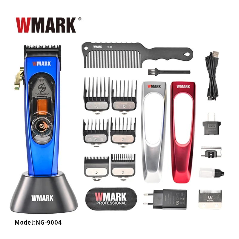 WMARK NG-9004 Wholesale 10000RPM Maglev Motor Rechargeable Electric Barber Mens Hair Clippers Cordless Hair Trimmers for Salon