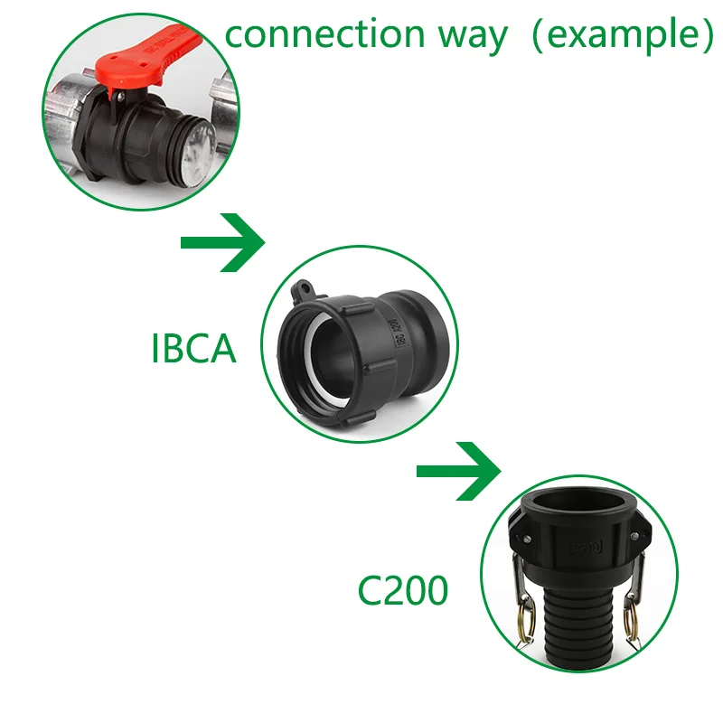 2inche camlock quick coupling type A plastic adapter for IBC tank IBC container 2'  CAMLOCK ADAPTER  x S60X6 FEMALE