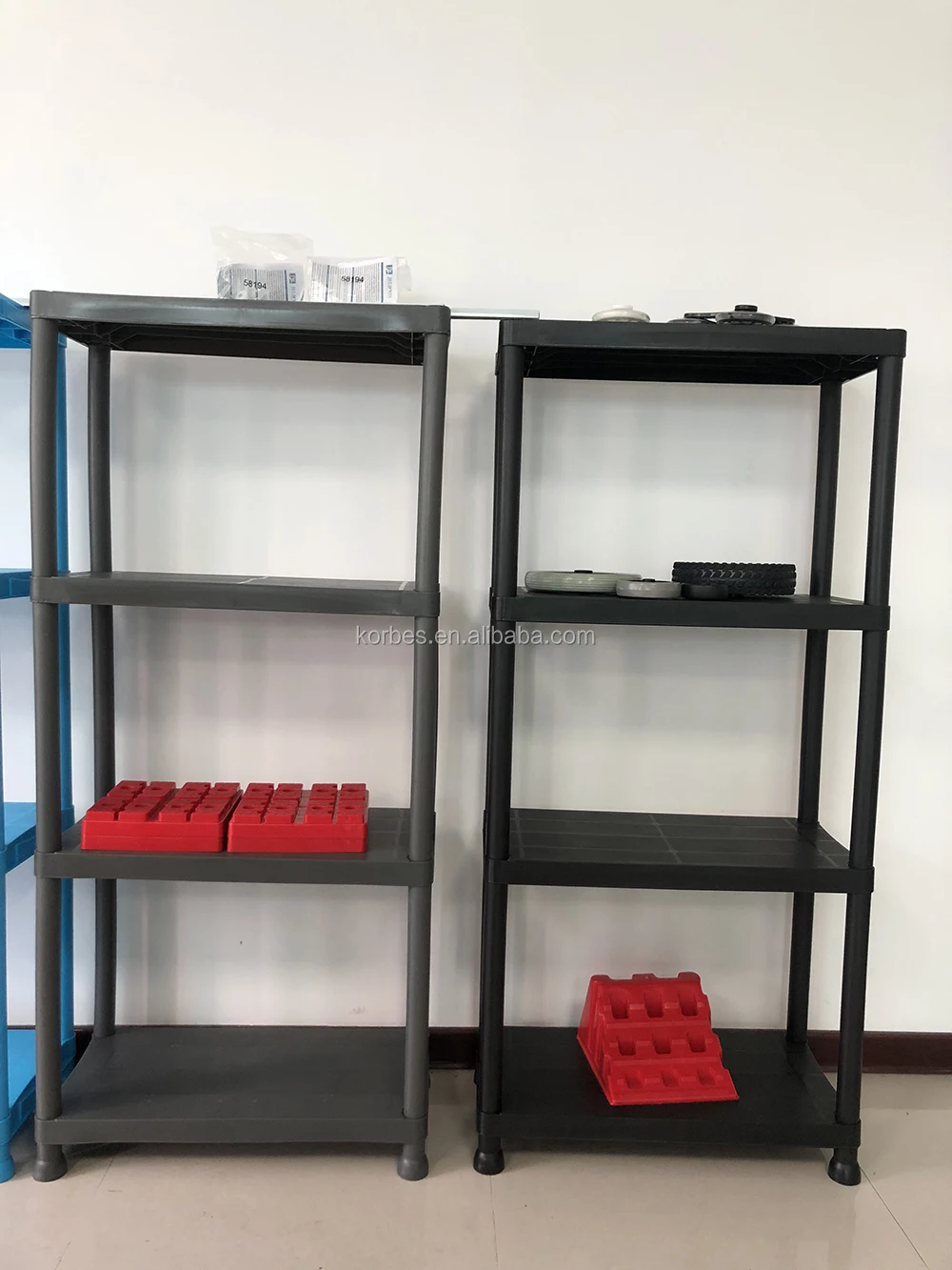 
5-Layer Boltless Plastic Shelf Racks Shelving Unit For Garage Office Home 