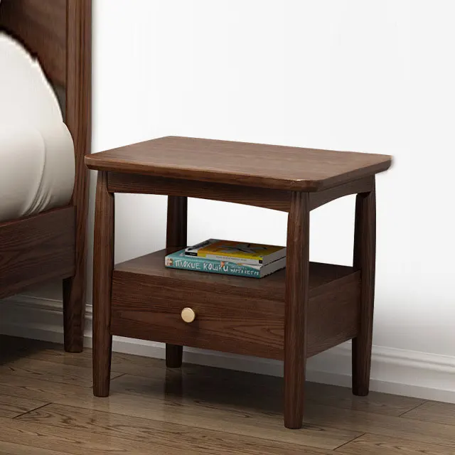 Высококачественная мебель для спальни, ночная тумбочка, дизайнерский деревянный прикроватный столик для хранения