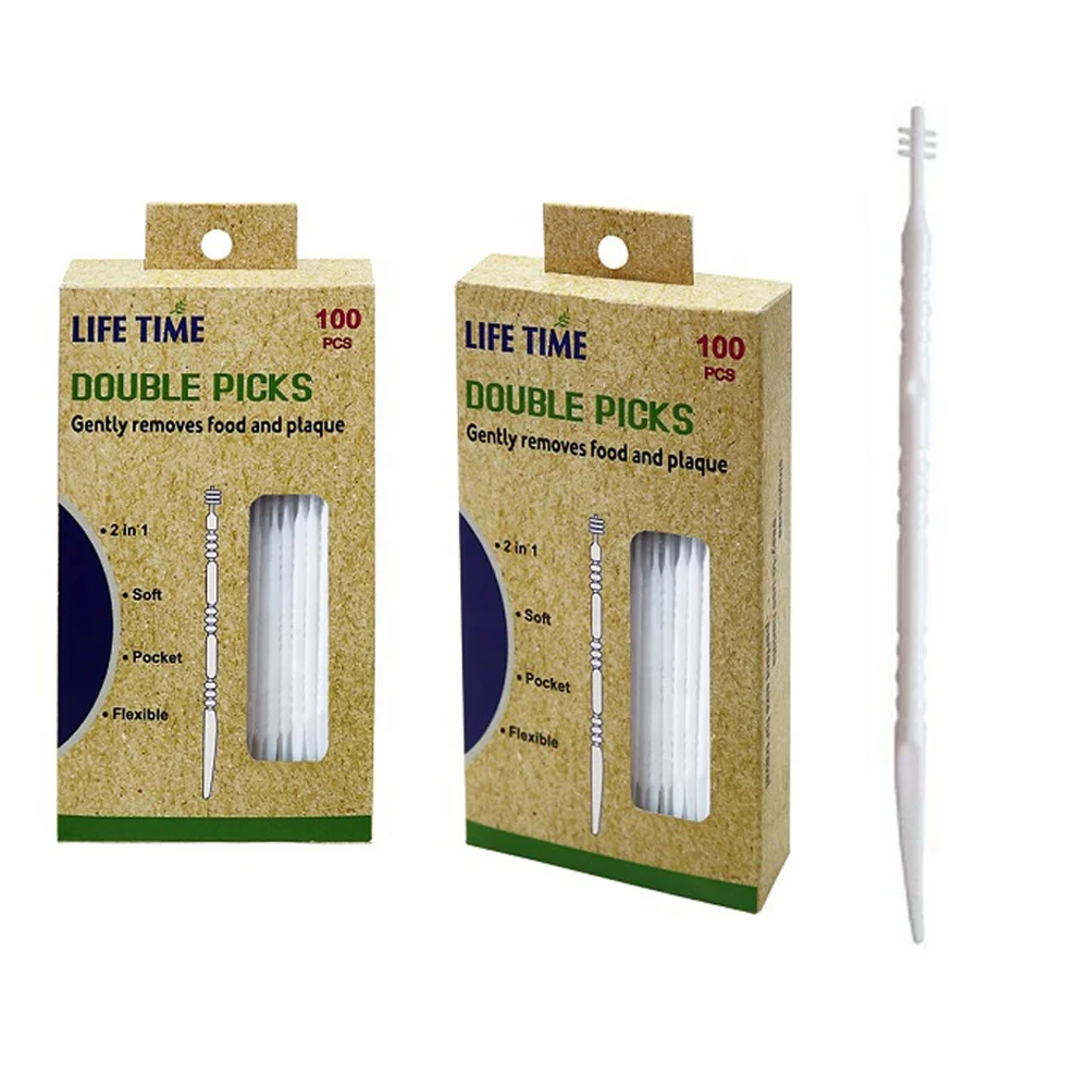 50/60pcs silicone plastic disposable High quality hot sale dental oral care interdental brush tooth pick toothpick