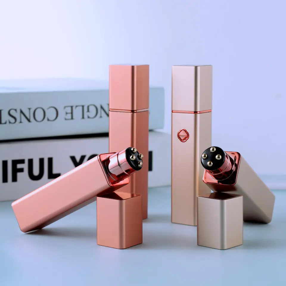 Eye Massager Wand With Heat Lifting Beauty Eye Massage Device Skin Pen Electric Black Hot Patch Beauty Eye Massage Device